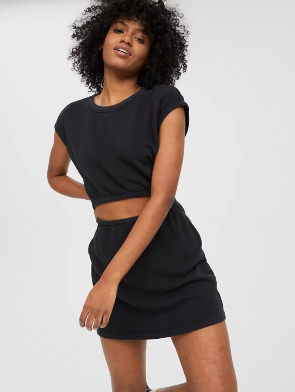 OFFLINE ($75) By Aerie Weekend Fleece Cut Out Dress NWOT